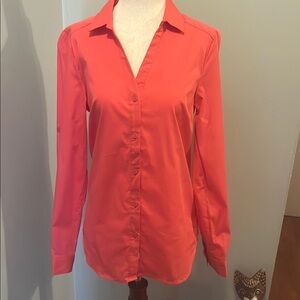 Women's Coral Button-Up Shirt